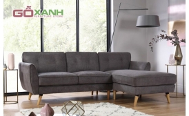 Ghế sofa góc bọc vải đơn giản