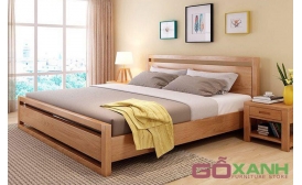 Giường ngủ gỗ sồi tự nhiên