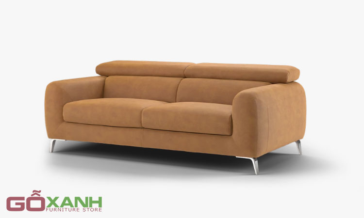 Ghế sofa văng dài đẹp thư giản màu da bò