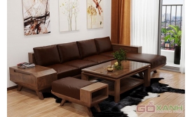 Ghế sofa gỗ sồi hình chữ L