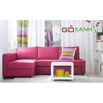 Ghế sofa vải màu hồng xinh xắn