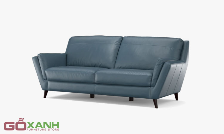 Ghế sofa băng dài màu xanh