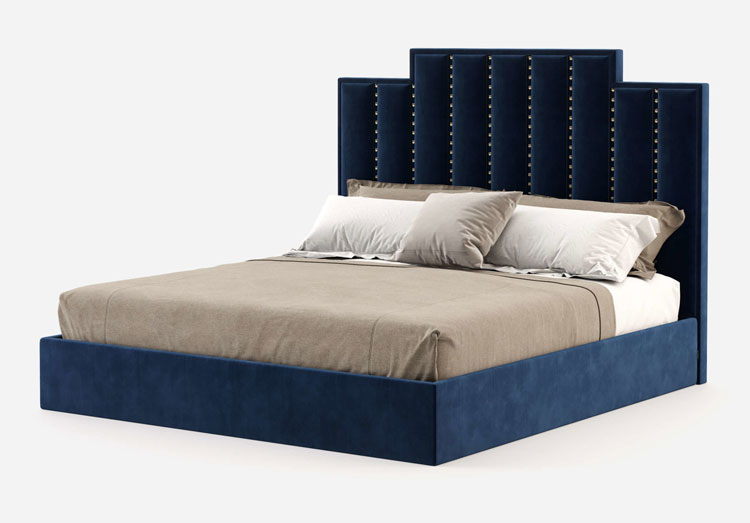 Giường bọc nệm bằng vải hiện đại giá rẻ