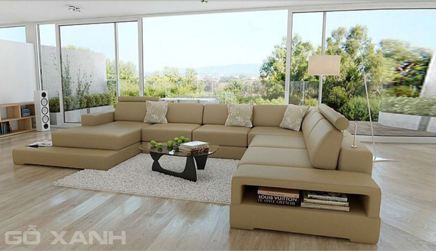 Hình ảnh ghế sofa chữ U cao cấp cho nhà hiện đại