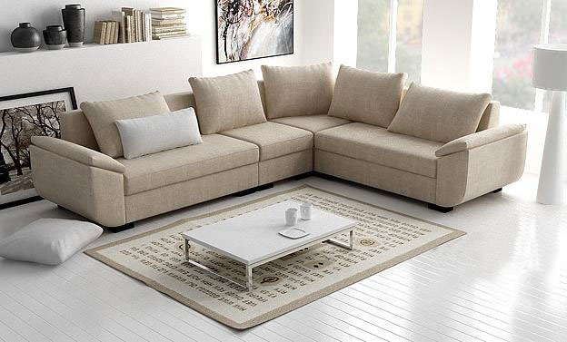 Mẫu ghế sofa bọc vải bố đẹp dễ thương, khung gỗ dầu đỏ