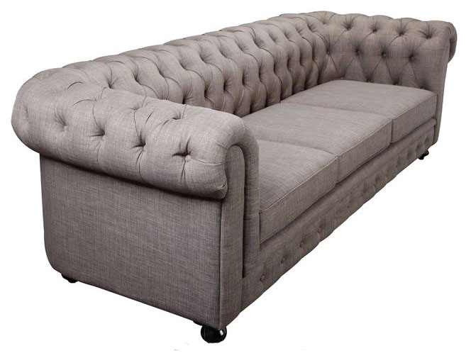 Mẫu sofa đơn tân cổ điển bọc vải bố bán tại TPHCM 2
