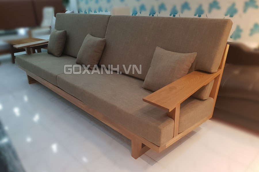 Sofa gỗ sồi phòng khách / sofa gỗ phòng khách hiện đại