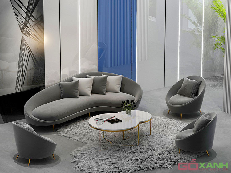 Mẫu sofa vải nhung đẹp được chọn mua nhiều nhất ở Gỗ Xanh