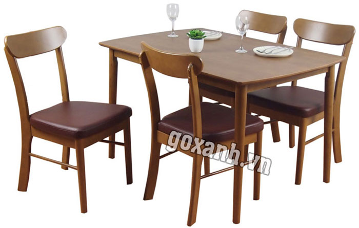 Các mẫu bàn ghế ăn gỗ tự nhiên đẹp đơn giản hiện đại 4