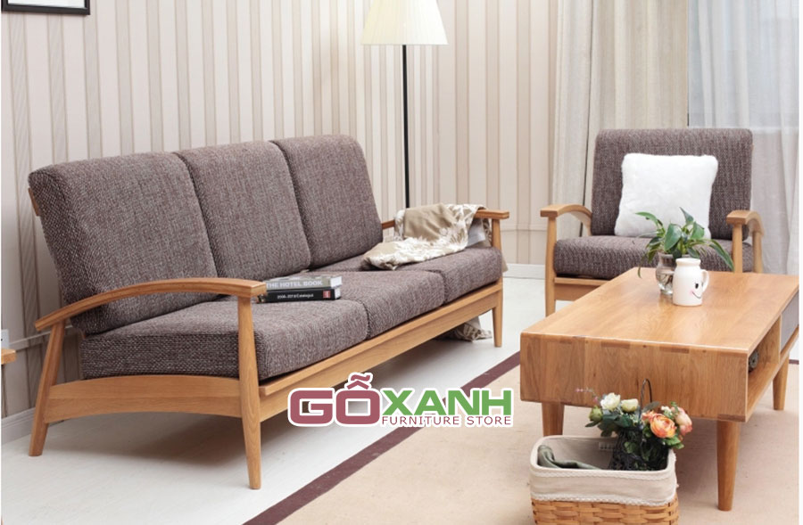 Sofa băng gỗ cho phòng khách đơn giản mà tinh tế 